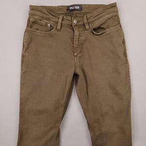 Men's olive green DU/ER jeans